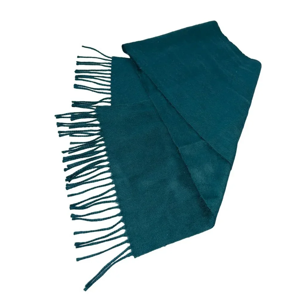 Christian Dior Monsieur Fringe Trim Scarf Acrylic Wrap Fall Winter Cozy Knit - Picture 1 of 7